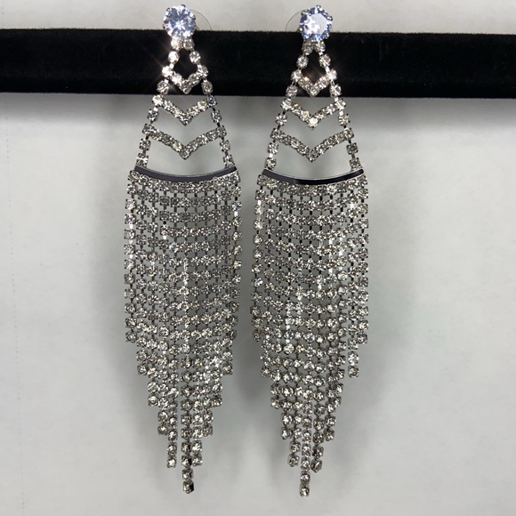Embellished Statement Drop Earrings - Picture 1 of 2